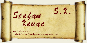Stefan Kevac vizit kartica